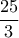  \dfrac {25}{3} 