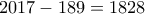 2017-189=1828