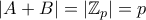 |A+B| = |\mathbb{Z}_p| = p