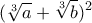 \displaystyle{(\sqrt[3] a +\sqrt[3] b)^2}