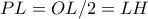 PL=OL/2=LH