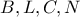 B,L,C,N