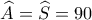 \widehat {A}=\widehat {S}=90