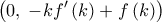 \displaystyle \left( {0,\; - kf'\left( k \right) + f\left( k \right)} \right)