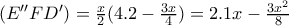 (E''FD')=\frac{x}{2}(4.2-\frac{3x}{4})=2.1x-\frac{3x^2}{8} (E''FD')=\frac{x}{2}(4.2-\frac{3x}{4})=2.1x-\frac{3x^2}{8}