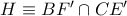 H \equiv BF' \cap CE'