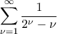 \displaystyle\mathop{\sum}\limits_{\nu=1}^{\infty}{\frac{1}{2^{\nu}-\nu}}