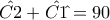 \hat{C2}+\hat{C1\hat{}}=90 \hat{C2}+\hat{C1\hat{}}=90