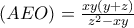 (AEO)=\frac{xy(y+z)}{z^{2}-xy}
