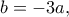  b =  - 3a,