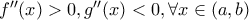 f''(x)>0 , g''(x)<0 , \forall x\in (a,b)