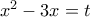 x^2-3x=t