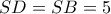 SD=SB=5