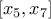 [x_5,x_7]