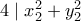 4 \mid x_2^2+y_2^2