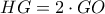 HG = 2\cdot GO