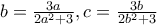 b=\frac{3a}{2a^2 + 3}, c=\frac{3b}{2b^2 + 3}