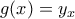 g(x)=y_x