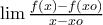 \lim \frac{f(x)-f(xo)}{x-xo}