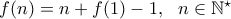 f(n)=n+f(1)-1, \ \ n\in\mathbb{N}^{\star}