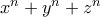 x^n+y^n+z^n