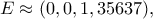 E\approx (0, 0, 1,35637),