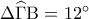 \Delta \widehat\Gamma {\rm B} = {12^ \circ }