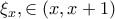 \xi_x , \in (x,x+1)