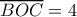 \overline {BOC}  = 4