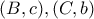 (B, c), (C, b)