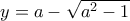 y=a-\sqrt{a^2-1}