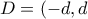 D=(-d,d