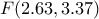 F(2.63 , 3.37)