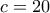 \displaystyle{c=20}