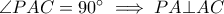 \angle PAC= 90^{\circ}\implies PA \bot AC