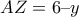 AZ = 6 &ndash;y