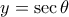 \,\, y=\sec \theta