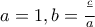 a=1, b=\frac{\frac{c}{}}{a} a=1, b=\frac{\frac{c}{}}{a}