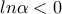 ln\alpha<0