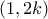 (1, 2k)