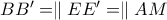 BB'=\parallel EE'=\parallel AM