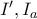 I', I_a
