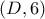 (D,6)