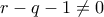 r-q-1\neq 0