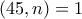 (45,n)=1