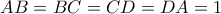 AB=BC=CD=DA=1