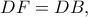 DF=DB,