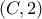 (C,2)