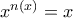 x^{n(x)}=x