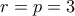 r=p=3
